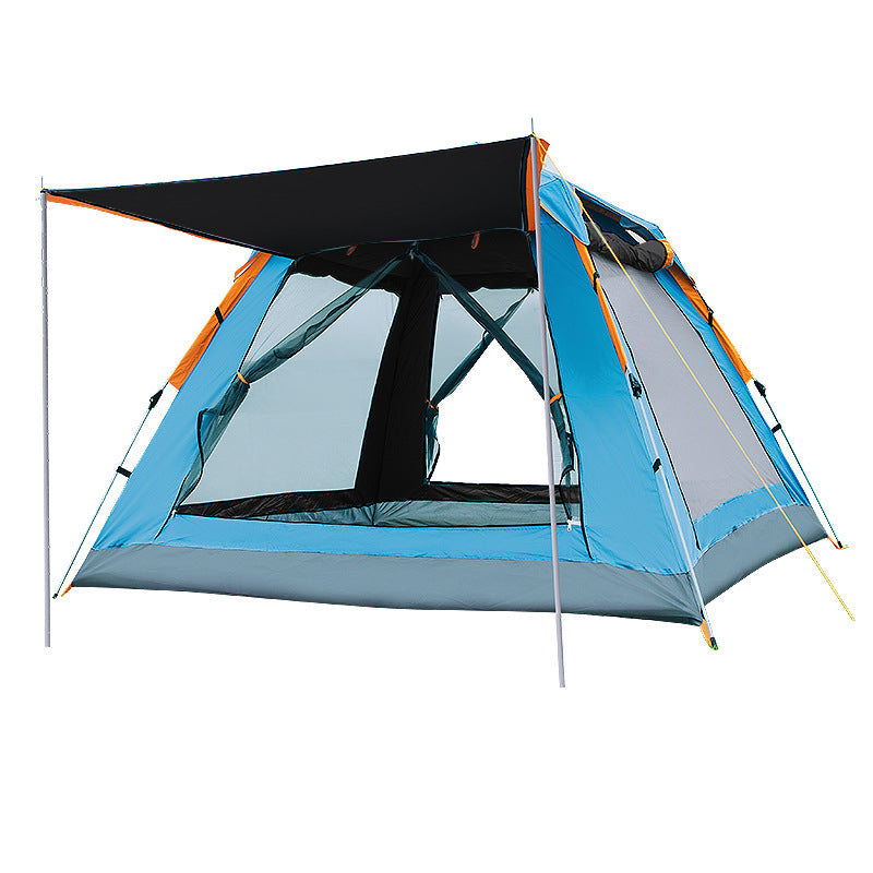 Fully Automatic Speed Beach Camping Tent Rain Proof Multi Person Camping - Blue Force Sports