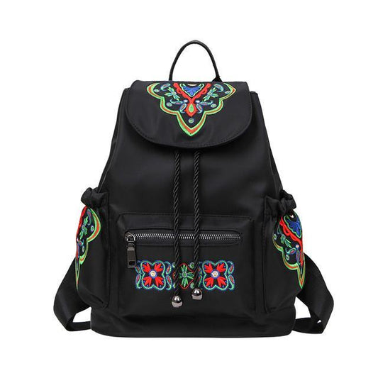 New Ethnic Style Embroidered Ladies Backpack - Blue Force Sports