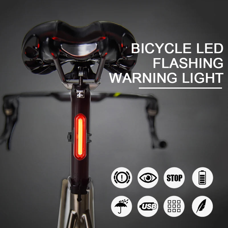 Wiederaufladbares LED-Rücklicht für Nachtfahrten per USB