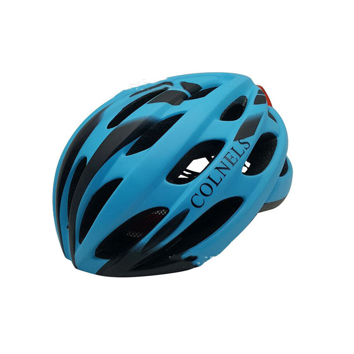 Bicycle helmet with taillight warning light glowing insect screen - Blue Force Sports