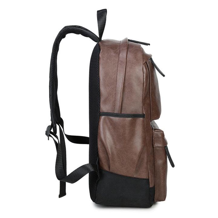 New men's travel bag fashion backpack pu shoulder bag men's casual sports backpack - Blue Force Sports