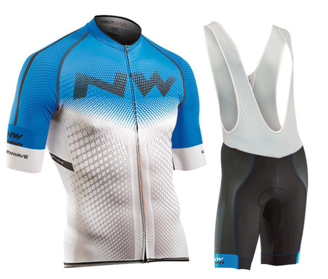 Cycling short-sleeved overalls - Blue Force Sports
