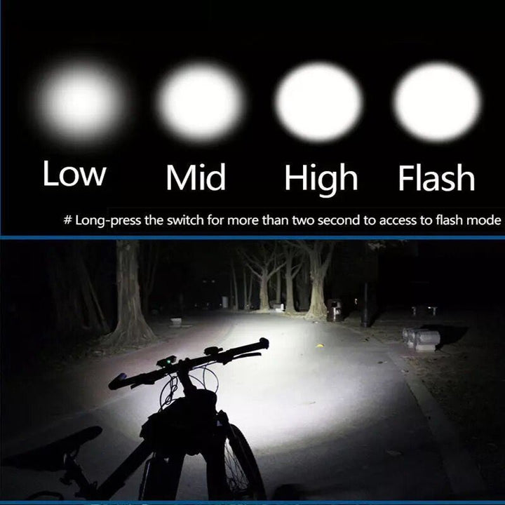 F3 light USB bicycle headlights 3 t6 mountain bike rechargeable light LED lights professional riding bike lights - Blue Force Sports