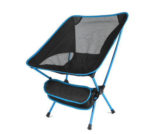 Travel Ultralight Folding Chair Superhard High Load Outdoor Camping Chair Portable Beach Hiking Picnic Seat Fishing Tools Chair - Blue Force Sports