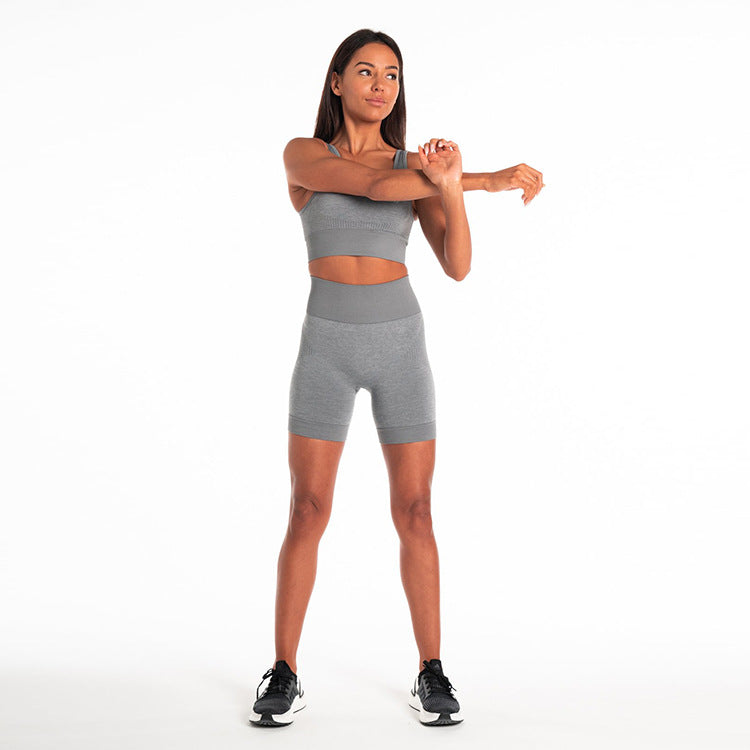 Seamless shorts fitness suit - Blue Force Sports