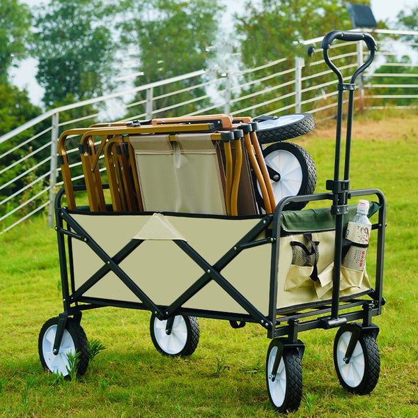 Outdoor Picnic Camping Folding Gathering Trolley - Blue Force Sports