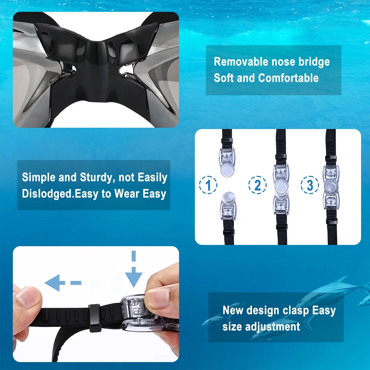 Professionelle Schwimmbrille für Erwachsene