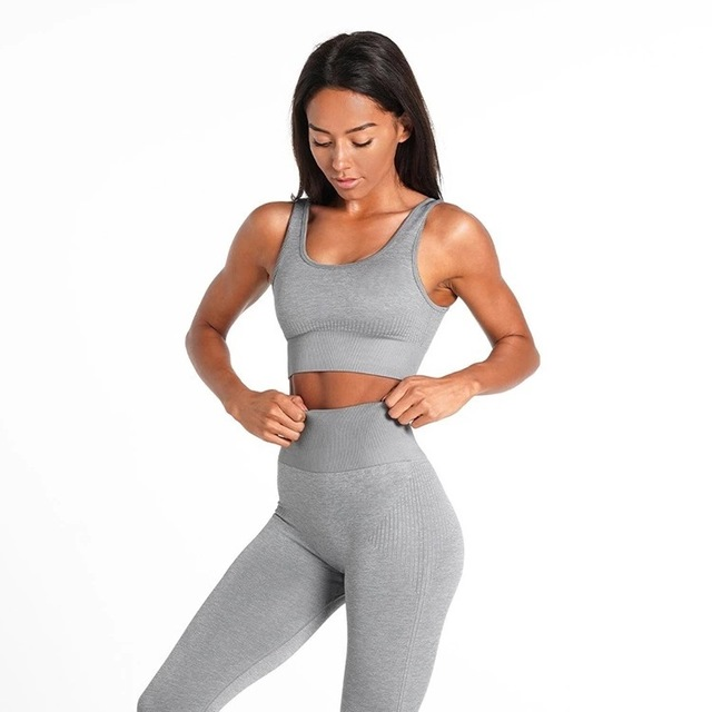 Autumn and winter fitness seamless set - Blue Force Sports
