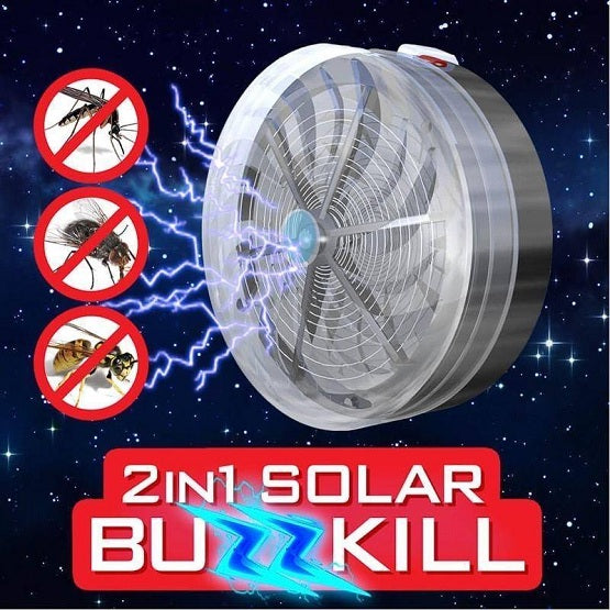 Bug Zapper Solar Powered Electric Mosquito Zappers Killer Insect Fly Pest Attractant Trap For Home Outdoor Indoor - Blue Force Sports