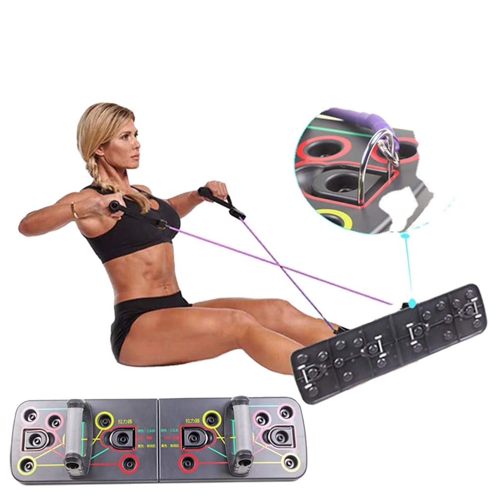 Multifunctional Push-up Folding Board Pull Rope Combination Bracket - Blue Force Sports
