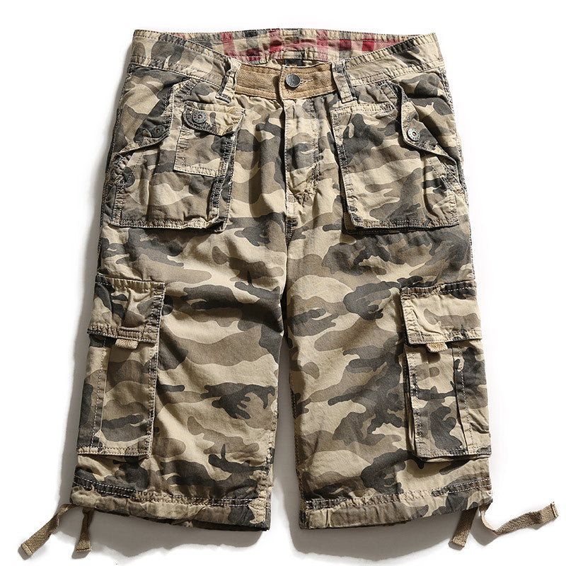 Summer Cotton Camouflage Cargo Shorts - Blue Force Sports