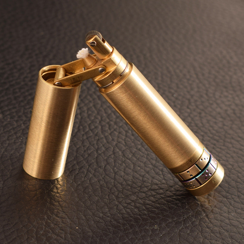 Nunchaku Second-generation Brass Oil Machine Creative Retro Old-fashioned Special-shaped Kerosene Lighter - Blue Force Sports