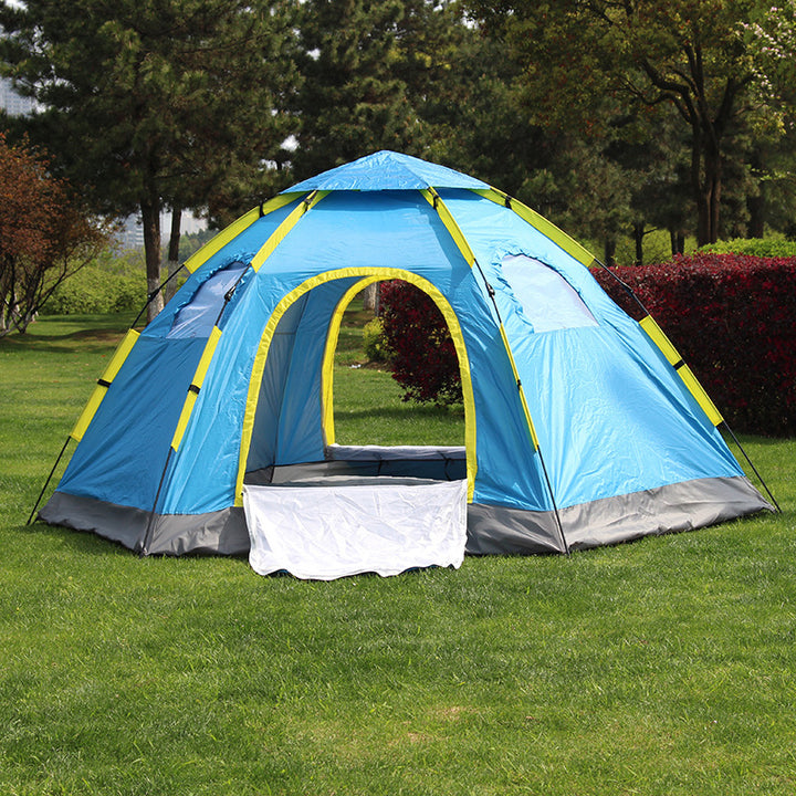 Automatic tent outdoor, 6-8 people, many people, single layer, multi people tent camping, camping trip, factory direct sales - Blue Force Sports