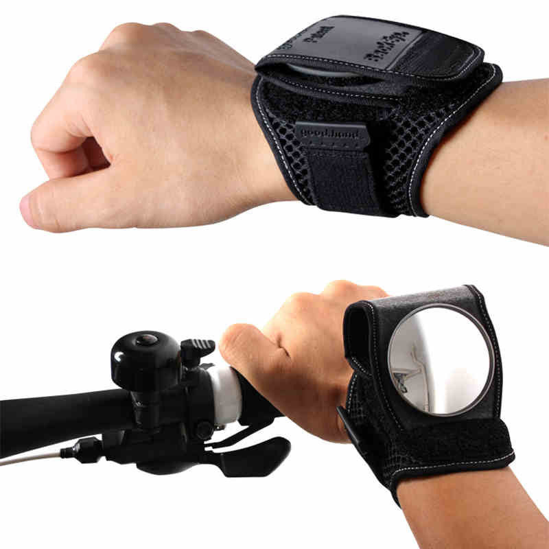 Bicycle Mirror Rearview Mirror With Wrist Strap And Arm With Quick-installation - Blue Force Sports