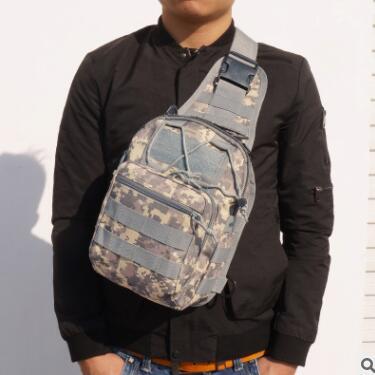 Hot Style Canvas Riding Pack Camouflage Field Sports Small Chest Bag Single Shoulder Oblique Cross Outdoor Tactical Package. - Blue Force Sports