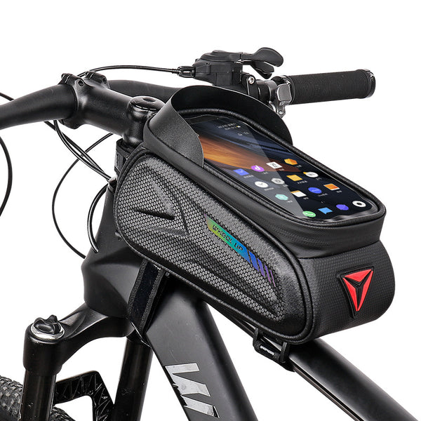 Mobile Phone Touch Screen Upper Tube Bag Saddle Bag - Blue Force Sports