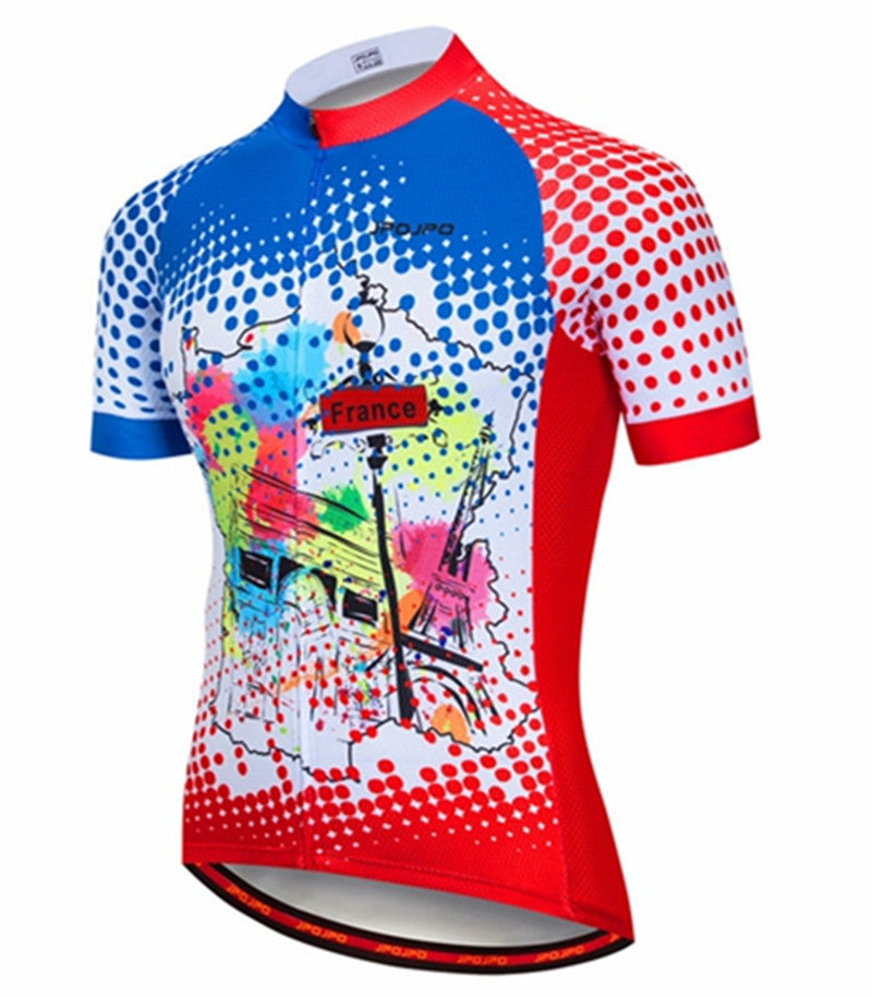 Men's And Women's Summer Cycling Jersey Tops, Breathable Outdoor Cycling Jerseys - Blue Force Sports