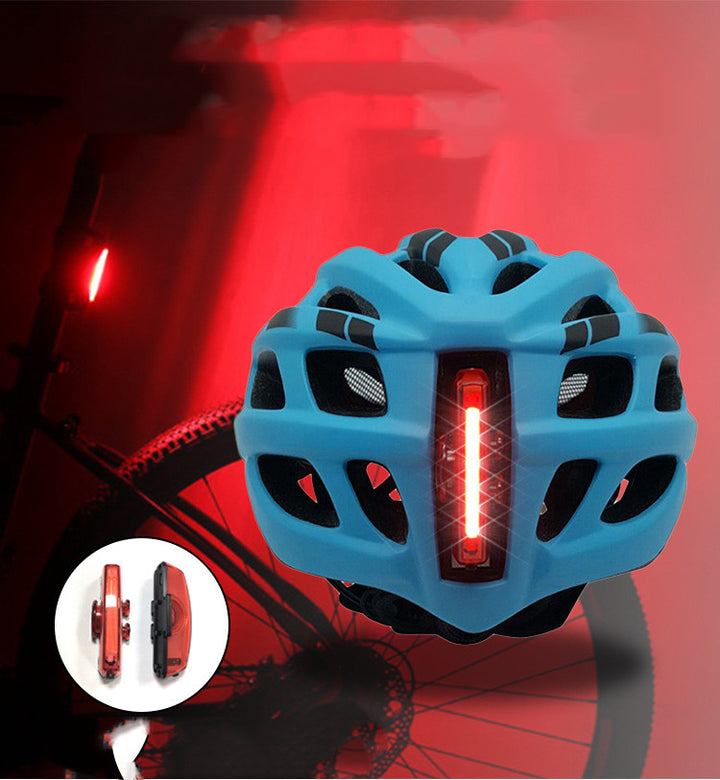 Bicycle helmet with taillight warning light glowing insect screen - Blue Force Sports