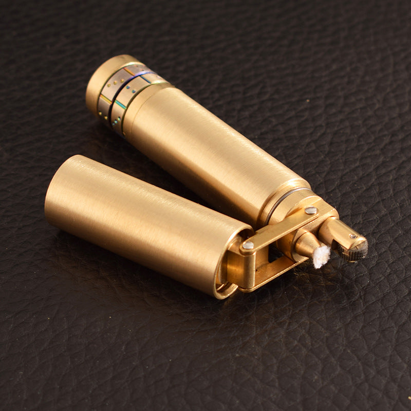 Nunchaku Second-generation Brass Oil Machine Creative Retro Old-fashioned Special-shaped Kerosene Lighter - Blue Force Sports