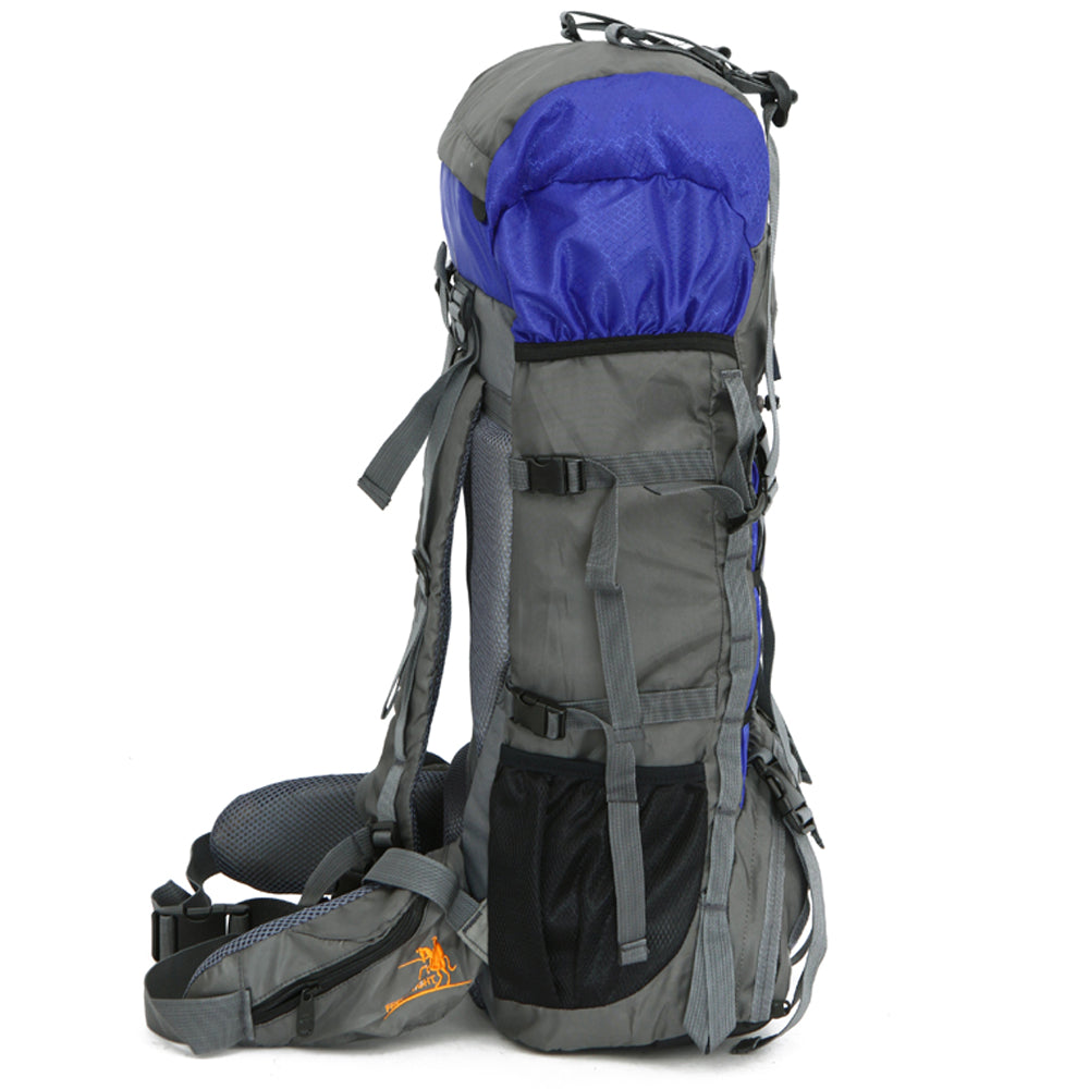 Extra Large Outdoor 60L Travel Backpack - Blue Force Sports