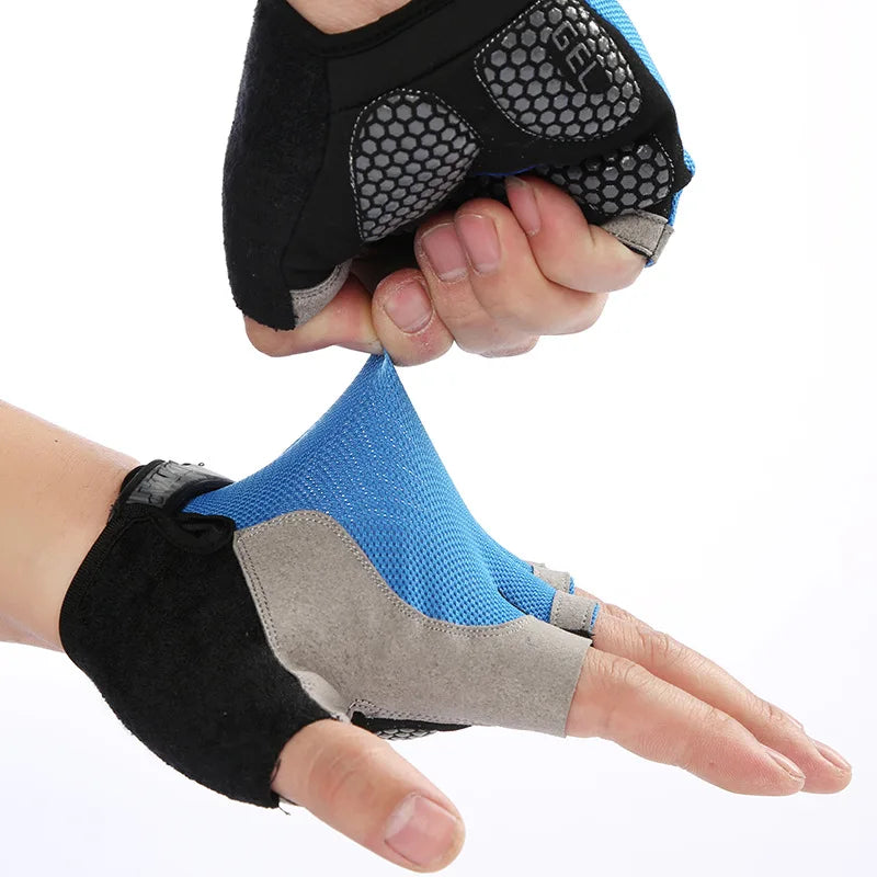 Atmungsaktive Halbfinger-Fahrradhandschuhe für Unisex