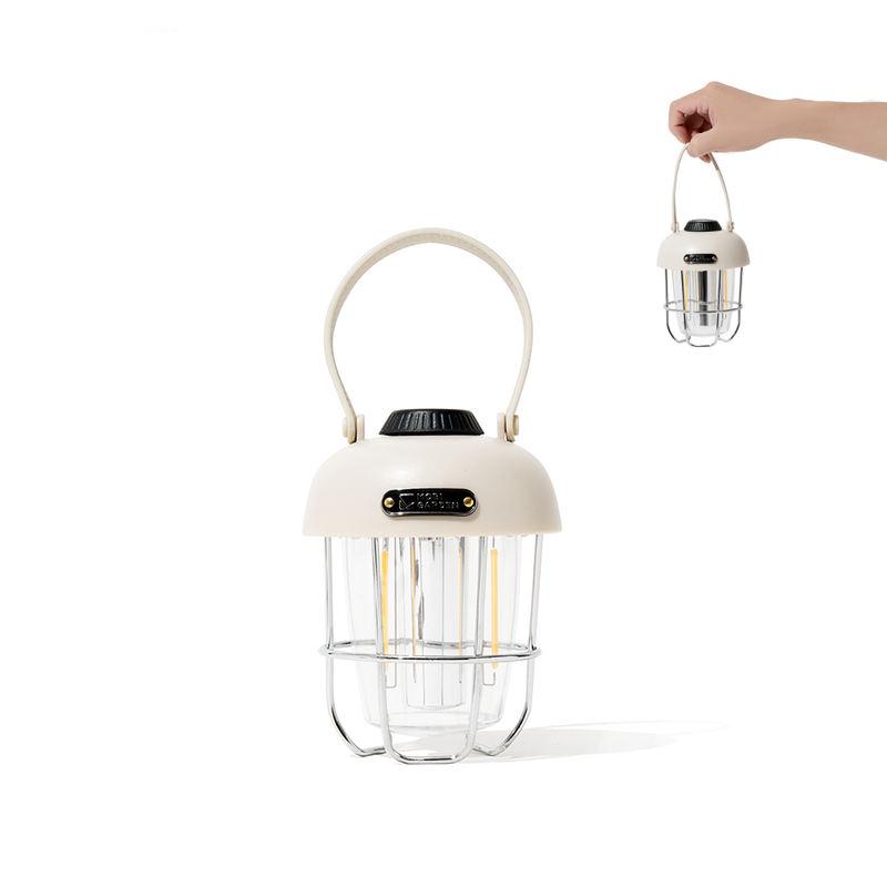 Wiederaufladbare LED-Campinglaterne im Vintage-Stil