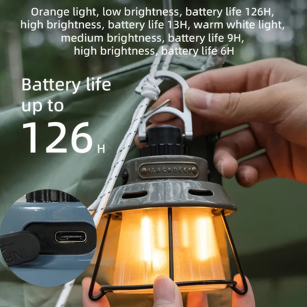 Luz de camping portátil recargable