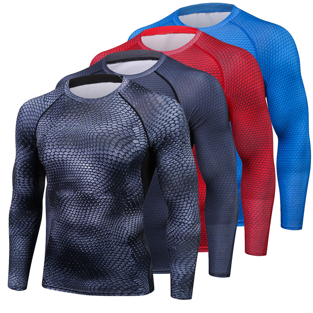 Long sleeve breathable quick-drying fitness training clothes - Blue Force Sports