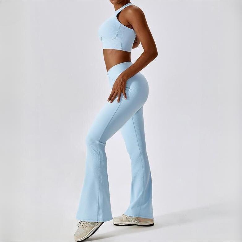 Yoga-Leggings mit hoher Taille und überkreuzter Taille – Performance-Strumpfhose für mehrere Jahreszeiten