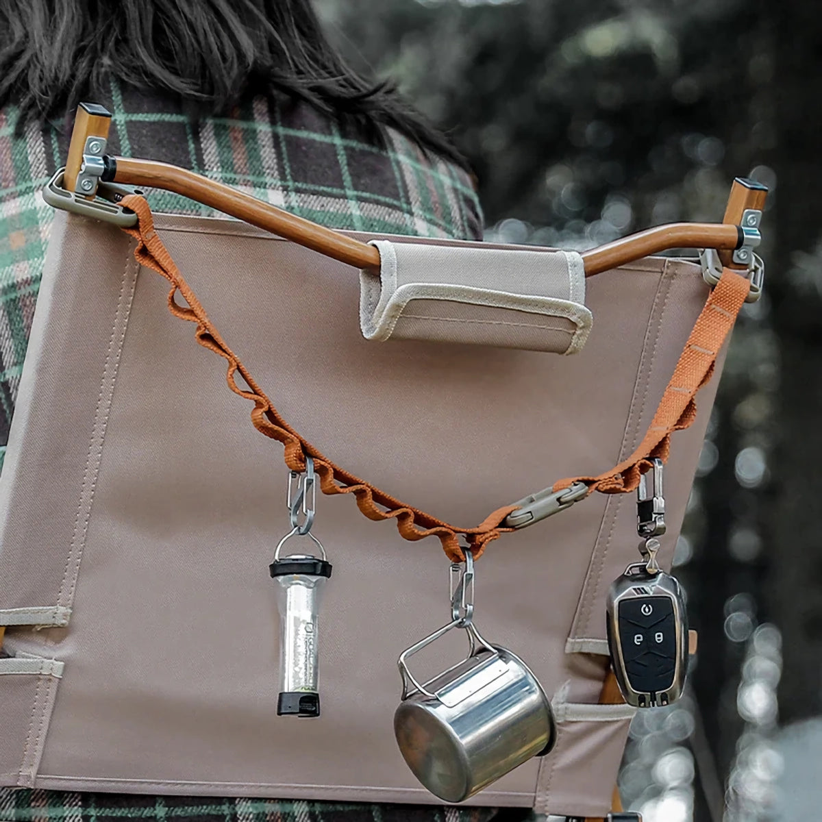 Verstellbarer Campinggurt mit Multi-Ring-Design