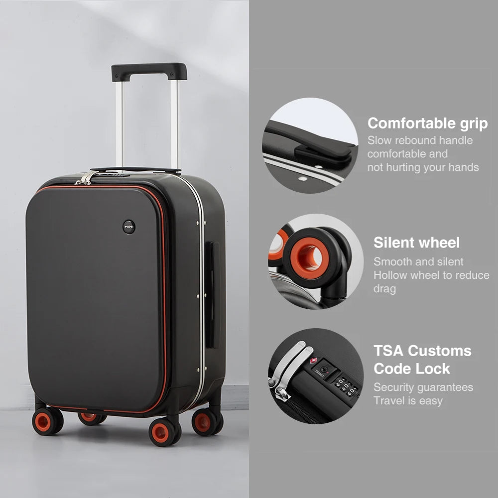 Innovatives Handgepäck-Hartschalen-Trolley mit Aluminiumrahmen