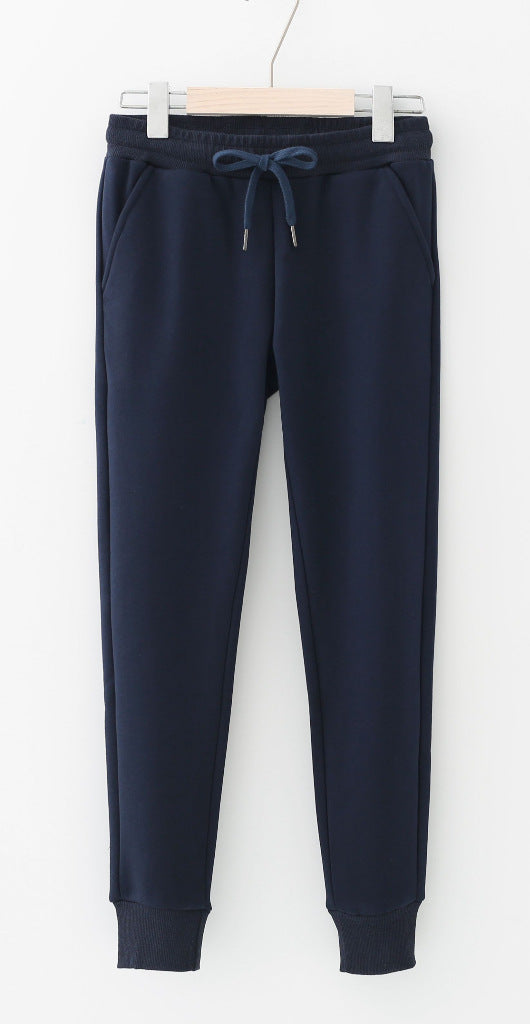 Cashmere casual pants 2021 autumn and winter new style, simple and easy to add loose trousers and warm pants Haren pants - Blue Force Sports