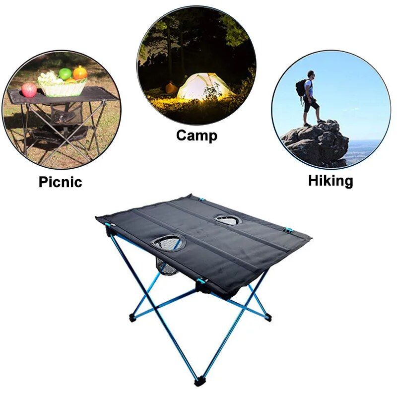 Ultraleichtes, klappbares Picknicktisch-Set für den Außenbereich mit Rahmen aus Aluminiumlegierung
