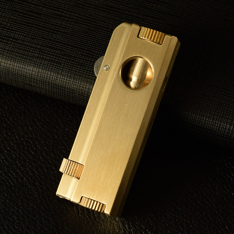 Vintage Metal Brass Heavy Duty Trench Lighter - Blue Force Sports