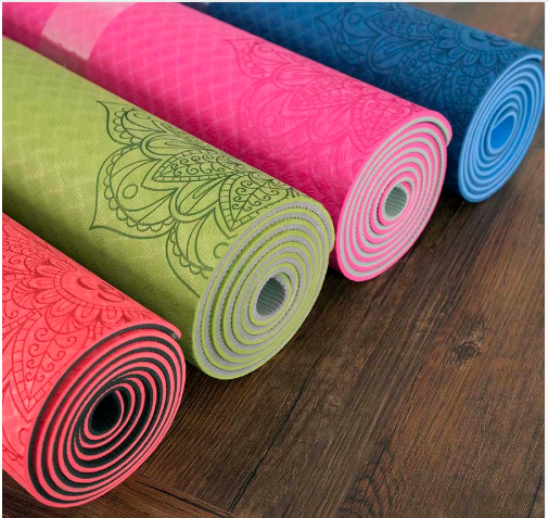 Two-color TPE Non-slip Yoga Mat Fitness Mat - Blue Force Sports