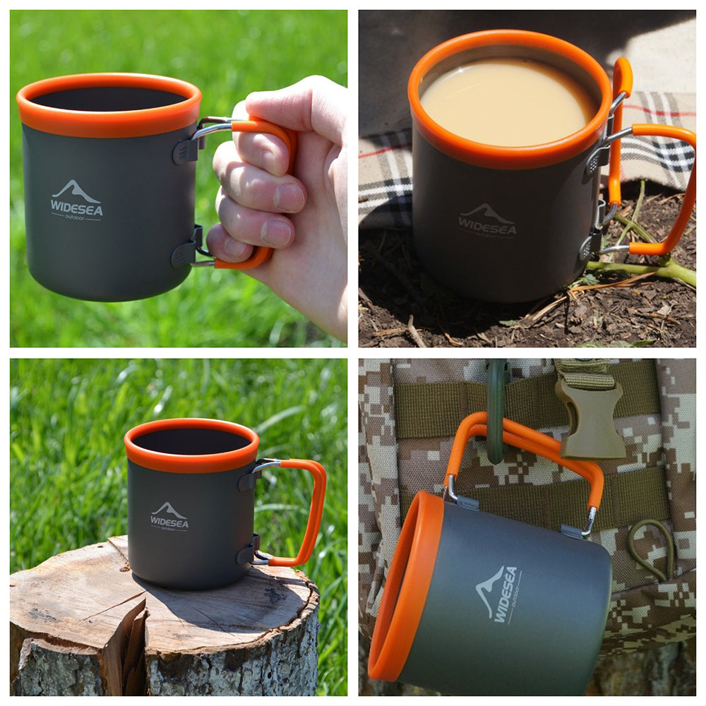Taza de aluminio para acampar