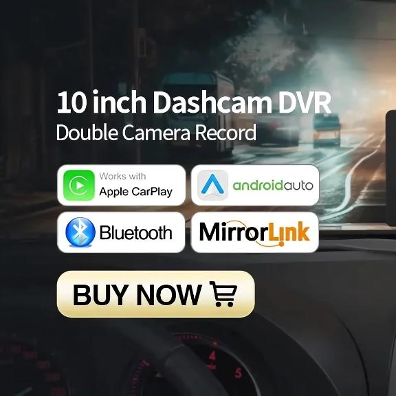 Universal 7" Touch Screen Multimedia Video Player with Wireless CarPlay & Android Auto