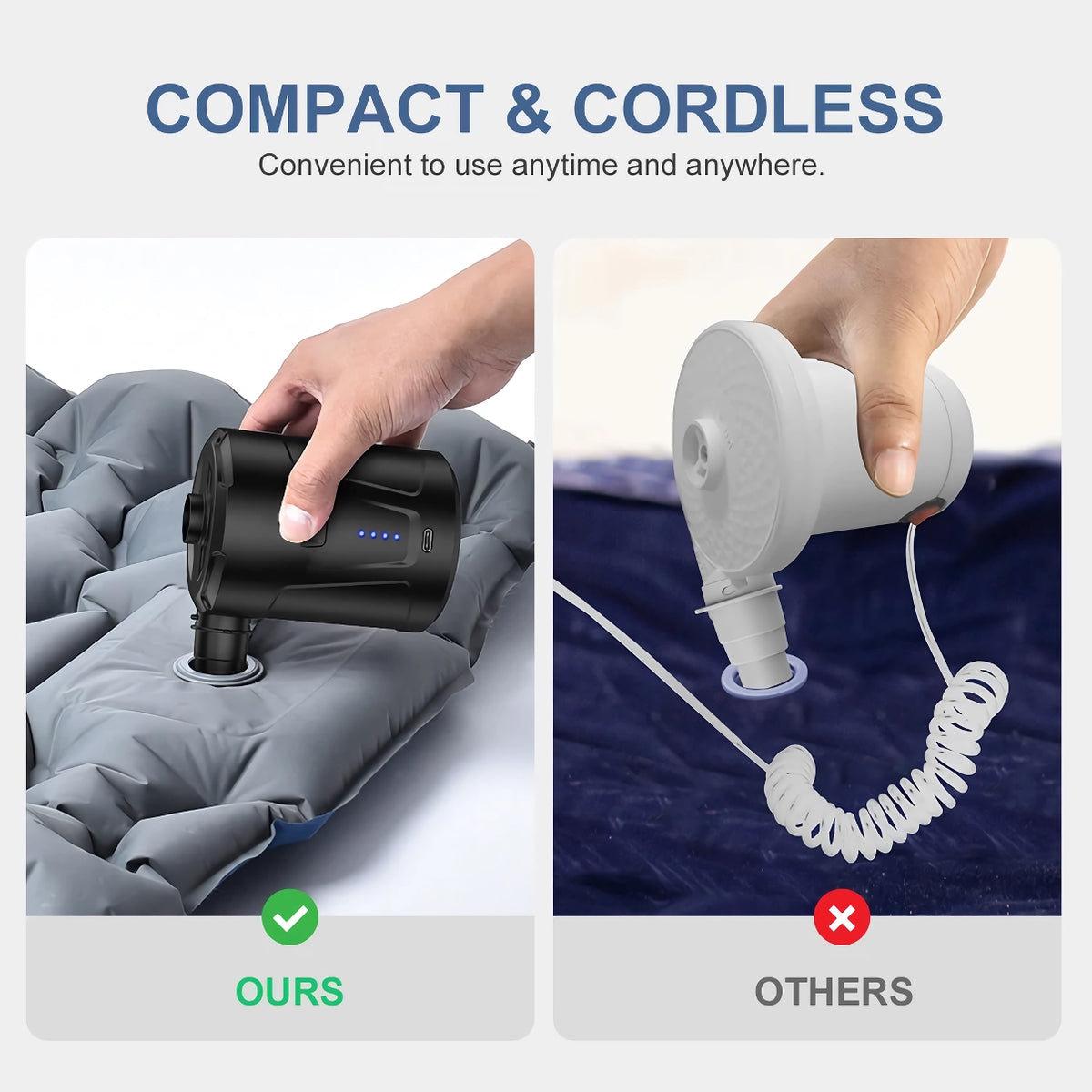 USB Rechargeable Portable Air Pump for Inflatables
