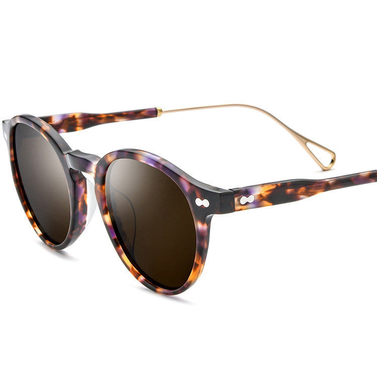 Fashion Polarized Sunglasses Men Retro Round - Blue Force Sports