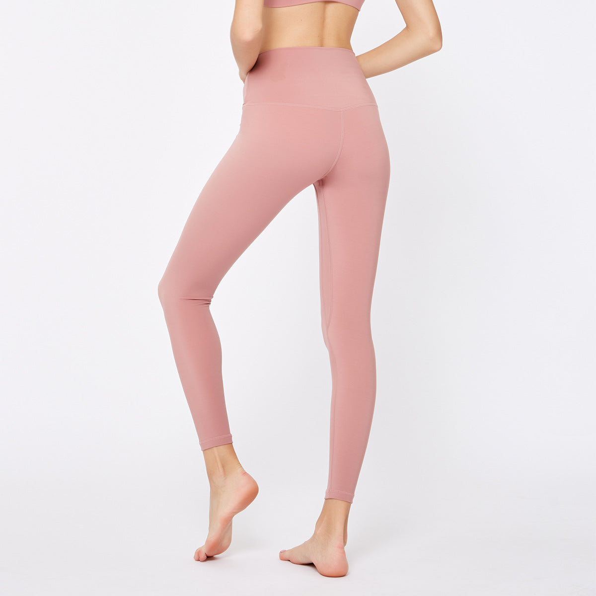 Women's Double Sided Nylon Nude Yoga Pants - Blue Force Sports