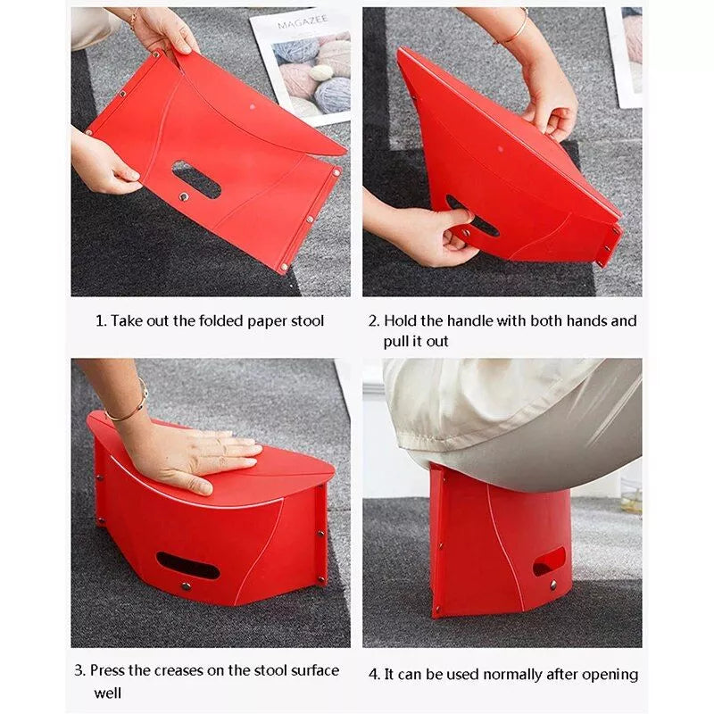 Tragbarer Klapphocker mit einziehbarer Rückenlehne für Outdoor & Camping