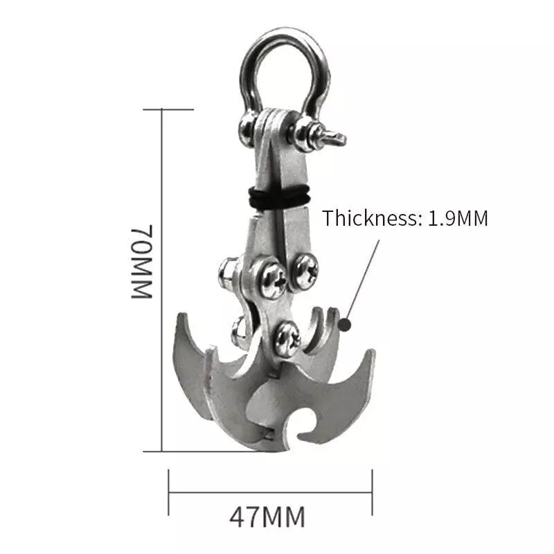 Stainless Steel Folding Gravity Grab Hook