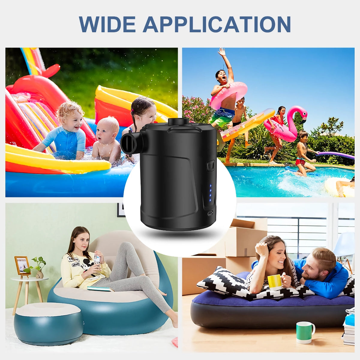 USB Rechargeable Portable Air Pump for Inflatables