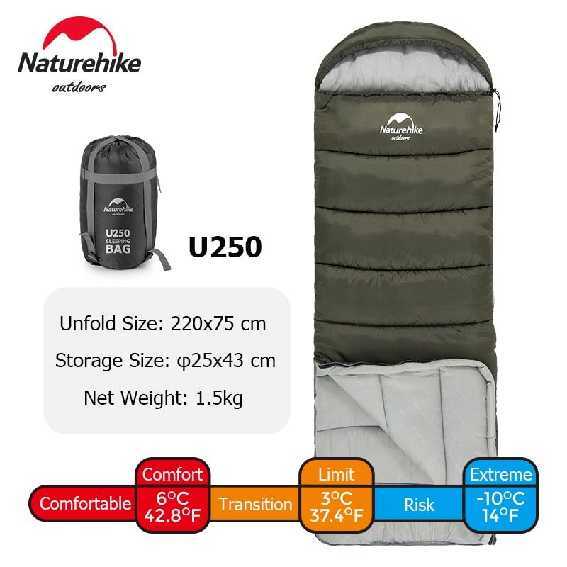 Ultraleichter, wasserdichter Schlafsack aus Baumwollsteppdecke