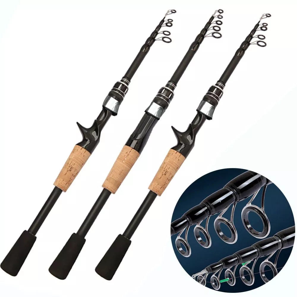 Professionelle Teleskop-Baitcasting-Angelrute