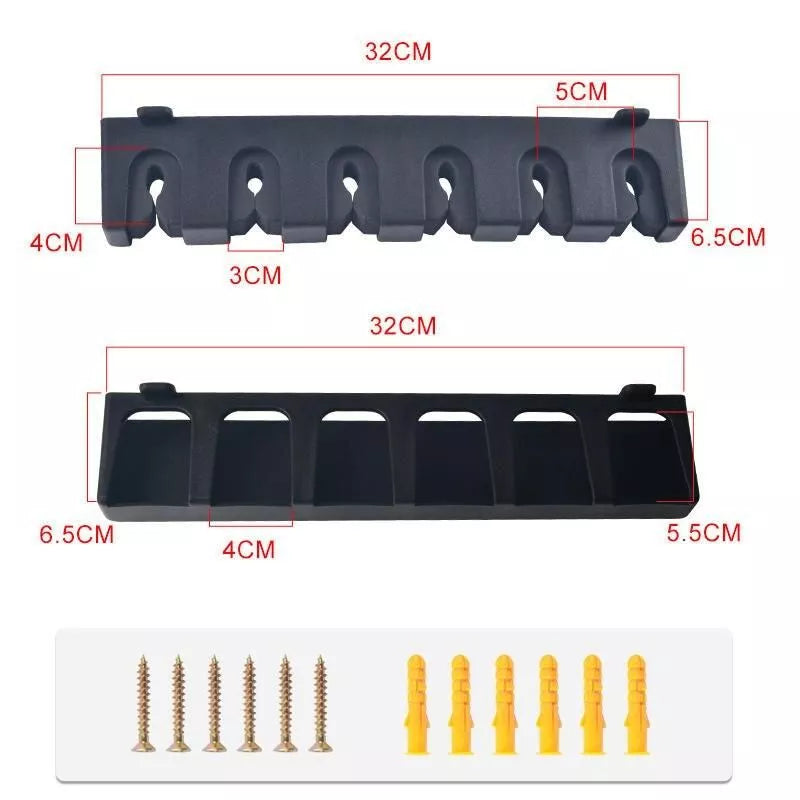 Estante vertical para cañas de pescar que ahorra espacio y tiene capacidad para 6 cañas