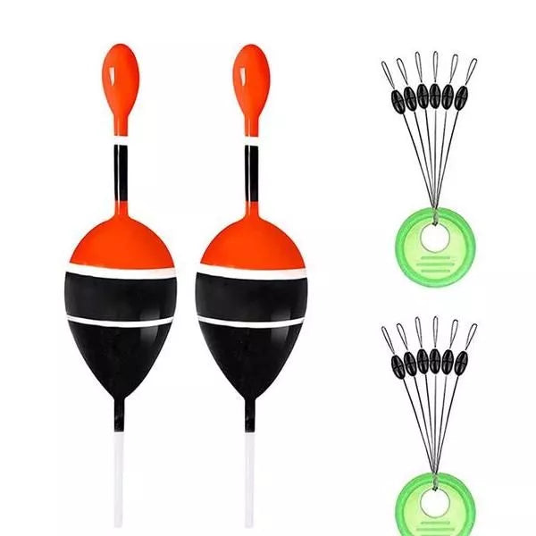 Hochwertiges Slip-Bobber-Set aus Balsaholz zum Angeln von Sonnenbarschen, Forellen und Barschen.