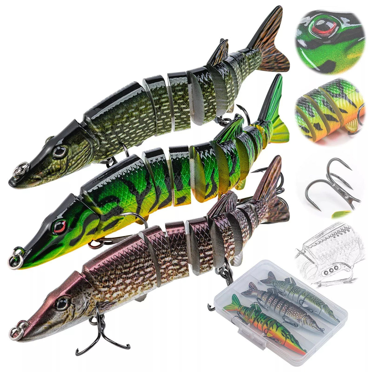 Juego de crankbait Swimbait de 3 piezas Ultimate