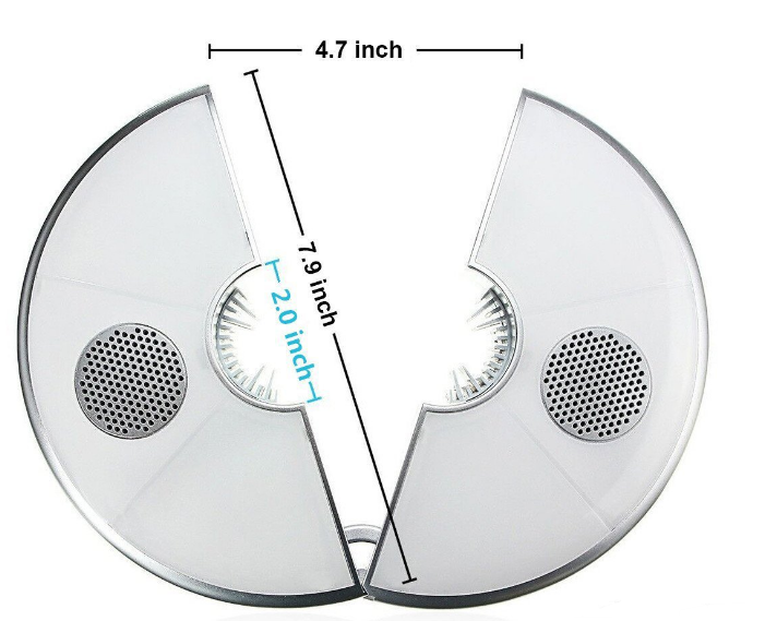 Colorful rhythm Bluetooth umbrella light LED tent light Outdoor multi-function USB charging camping light - Blue Force Sports