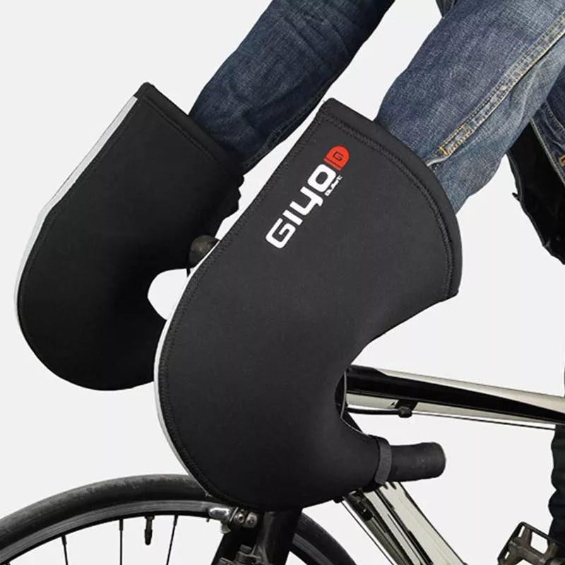 Thermo-Fahrrad-Lenkerhandschuhe mit reflektierendem Sicherheitsstreifen